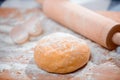 Cooking in the kitchen with rolling pin Royalty Free Stock Photo