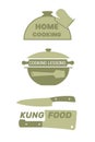 Cooking label set for home food