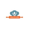 Cooking logo design, restaurant business trademark monogram. Royalty Free Stock Photo