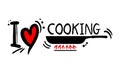 Cooking love message Royalty Free Stock Photo