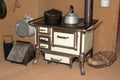 Cooking machine, saving stove from the early 20th century in a museum kitchen