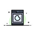 Cooking, Machine, Wash, Clean Business Flat Line Filled Icon Vector Banner Template