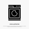 Cooking, Machine, Wash, Clean solid Glyph Icon vector