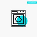 Cooking, Machine, Wash, Clean turquoise highlight circle point Vector icon