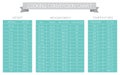 Cooking measurement table chart vector