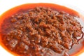 Cooking meat sauce Royalty Free Stock Photo