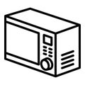 Cooking microwave icon, outline style