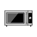 cooking microwave kitchen cartoon vector illustration