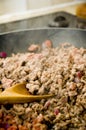 Cooking mince Royalty Free Stock Photo