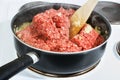 Cooking minced meat