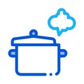 Cooking odor icon vector outline illustration