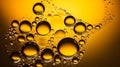 Cooking oil bubbles background. Concept of saturated fat