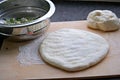 Cooking Ossetian pies with beet tops and cheese, third step
