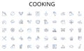 Cooking line icons collection. MBA, Management, Business, Entrepreneurship, Finance, Accounting, Strategy vector and