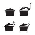 Cooking pan icon, Pot icon vector isolated Royalty Free Stock Photo