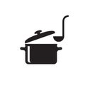 Cooking pan icon, Pot icon vector isolated Royalty Free Stock Photo