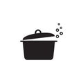 Cooking pan icon, Pot icon vector isolated Royalty Free Stock Photo