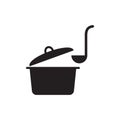 Cooking pan icon, Pot icon vector isolated Royalty Free Stock Photo