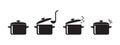 Cooking pan icon, Pot icon vector isolated Royalty Free Stock Photo