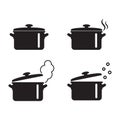 Cooking pan icon, Pot icon vector isolated Royalty Free Stock Photo