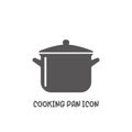 Cooking pan icon simple flat style vector illustration Royalty Free Stock Photo