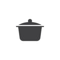 Cooking pan icon vector Royalty Free Stock Photo