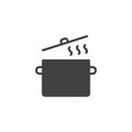 Cooking pan icon vector Royalty Free Stock Photo