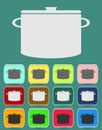 Cooking pan icon. Vector illustration Royalty Free Stock Photo
