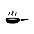 Cooking pan icon vector isolated on white Royalty Free Stock Photo