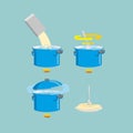 Cooking pasta icons set. Vector illustration Royalty Free Stock Photo