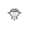 Cooking pasta line icon