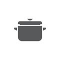 Cooking pot cover vector icon symbol isolated on white background Royalty Free Stock Photo