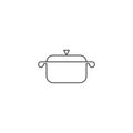 Cooking pot cover vector icon symbol isolated on white background Royalty Free Stock Photo