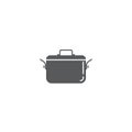 Cooking pot cover vector icon symbol isolated on white background Royalty Free Stock Photo