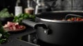 The cooking pot handle featuring a heatresistant grip and a locking mechanism for added safety Royalty Free Stock Photo