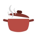 Cooking pot open hot food kitchen Royalty Free Stock Photo