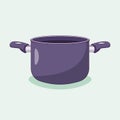 Cooking Pot Vector Icon Illustration. Stewing Pan Vector. Flat Cartoon Style Suitable for Web Landing Page, Banner, Flyer, Sticker Royalty Free Stock Photo