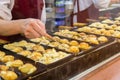 Cooking process of Takoyaki Royalty Free Stock Photo