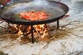 Cooking of a raditional spanish dish paella