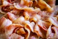 Cooking Raw bacon Royalty Free Stock Photo