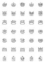 Cooking recipes line icons set