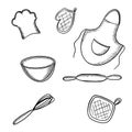 Cooking Recipes Cooking Set Cooking Set Apron Bowl Spoons Whisk Rolling Pin Chef Hat Picked Up for Hot