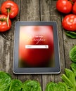 Cooking recipes on tablet pc