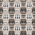 Cooking repetitive background for kitchen. Vector seamless pattern with plates and cups