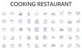 Cooking restaurant line icons collection. Tokens, Keepsakes, Mementos, Reminders, Memorabilia, Trophies, Trinkets vector