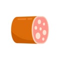 Cooking sausage icon flat isolated vector