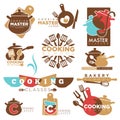 Cooking school master class bakery chef vector isolated