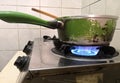 Cooking Something In Old Saspan