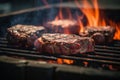 Cooking a stake on the grill