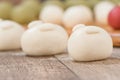 The cooking step of making Japanese Dango dessert